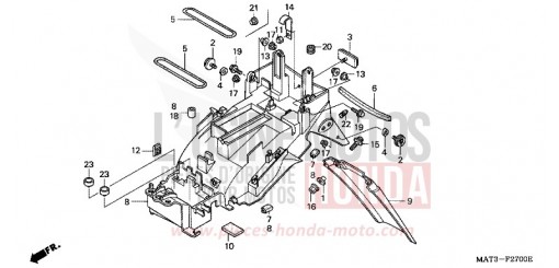 GARDE-BOUE ARRIERE CBR1100XX3 de 2003